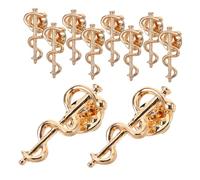Didiseaon 10pièces Broche Insigne De Médecin Forme De Serpent Épingle De Revers Vintage De Poitrine Pour Vêtements Cadeau De Manteau