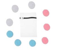 Didiseaon 10pièces Disques Démaquillants Ronds Réutilisables Double Couche Pour Nettoyage Profondeur Exfoliation Douce Et Efficacement Lingettes Nettoyantes Visage Avec Sac Filet