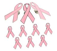 Didiseaon 10pièces Lot de Épingles Ruban Rose Broche de Sensibilisation au Cancer Épinglette pour Femme et Événement Collectif