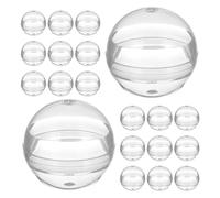 Didiseaon 110 Pièces Capsules pour Distributeur de Chewing-Gum Transparentes Rondes Ouvertes Boîtes Vides pour Jouets Fête Rangement et Présentoir