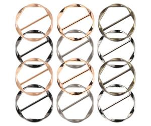 Didiseaon 12 Pièces Boucle de Vêtement en Alliage, Design Unique pour | Fixation Polyvalente, Empêche le Déboutonnage, Maintient L’ourlet, pour Ceintures et Chapeaux Décoratifs