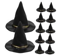Didiseaon 12 Pièces Couverture De Sucette Dhalloween Mini Bonnet Méchant Chapeaux Décorations Dhalloween Casquettes Mini Chapeau De Sorcier Pot Mini-chapeau Petit Chapeau Chaudière Plastique