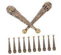 Didiseaon 12 pièces Embouts Métalliques Vintage pour Bolo Tie Accessoires DIY Cravates et Colliers Motifs Ornementaux Anciens de Remplacement Durables Métal pour Bijoux