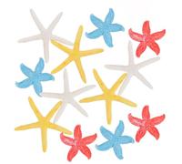 Didiseaon 12 Pièces Étoiles de Mer Résine Colorées Décoration Marine Figurines pour Aquarium Ornements Solides et Non-Fades pour Décors Thème Marin et Bassin à Poissons