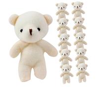 Didiseaon 12 pièces Mini Ours Peluche Doux Porte-clés Suspendu Petite Décoration Câline pour Sac ou Cadeau