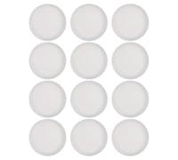 Didiseaon 12 Pièces Soucoupe Ronde 4,7 Pouces en Plastique PP Blanc | Bord Ondulé, Base Plate et Rétention des Débordements, pour Pots Ronds et Gobelets en Verre