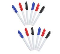 Didiseaon 12 Pièces Stylos Séchage Rapide pour Tableau Blanc Effaçables à Sec Pointe Fine 0,5 Mm et Plastique Léger, pour Réunions et Salles de Classe