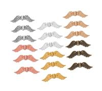 Didiseaon 120 pièces Breloques Ailes Alliage de Zinc pour Fabrication Bijoux Perles Intercalaires pour Colliers Bracelets Pendentifs DIY