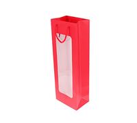 Didiseaon 12pièces Pochette Cadeau pour Vin Rouge Papier Kraft Fourre-Tout pour Vin avec Fenêtre Transparente Emballage Portable