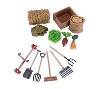 Didiseaon 13 Pièces Outils Miniatures de Ferme Décoration de Paysage DIY Émulation Réaliste pour Modèles de Jardinage et Bricolage
