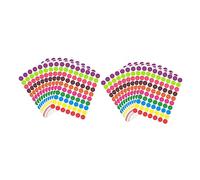 Didiseaon 1400 pièces Autocollants Ronds Colorés Étiquettes Autocollantes Points Adhésifs pour Classement Enveloppes et Fournitures Scolaires Auto Adhésifs