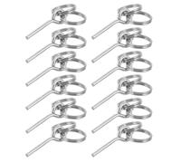 Didiseaon 15 Goupilles de Connexion en Fer Galvanisé 4X30 MM Double Anneau pour Arceaux de Tente - Kit de Réparation 15 Pièces pour Tentes de Camping et Accessoires de Camping Extérieur