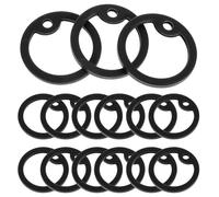 Didiseaon 15 pièces Lot de Silencieux Silicone Épais pour Étiquettes Identification Chien et Chat Protection Bruit et Usure Anneaux Ajustables pour Médailles Animaux Noir