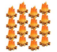 Didiseaon 16 Pièces Mini Resin Campfire Ornaments Small Bonfire Models for Flower Pot Landscaping Dollhouse Decor and DIY Crafting Weatherproof Miniature Fire Decorations