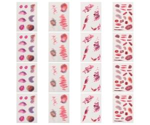 Didiseaon 16feuilles Maquillage Zombie Pour Halloween Fausses Blessures Tatouages Temporaires Cicatrices Et Ecchymoses Pour Cosplay Et Fêtes