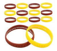 Didiseaon 16pièces Lot De Bracelets Silicone Avec Motif Sanskrit Souples Et Extensibles Adaptés Pour Fêtes Et Usage Quotidien