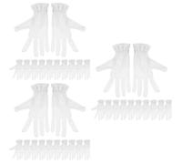 Didiseaon 18 Paires Moufles D'inspection Bijoux en Coton Blancs, Souples et