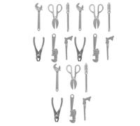 Didiseaon 18 Pcs Scale Metal Tiny Wrench and Screwdrivers Set for DIY Model Repair and Play House Accessories