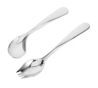 Didiseaon 1ensemble Set De Cuillères Courbées Acier Inoxydable Pour Personnes Âgées Ustensiles Adaptés Aux Patients Ensemble Ergonomique De Spork Et Cuillère Pour Faciliter Les Repas