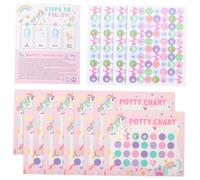 Didiseaon 1Ensemble Tableau Apprentissage Pot pour Garçon Fille avec Autocollants Formation Toilette Colorée et Amusante pour et Aide à Établir une Routine de Toilette et Favorise