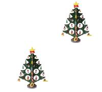 Didiseaon 2 Boîtes Sapin de Noël en Bois DIY pour Garçon et Filles, | Ornement Artisanal, Ambiance Festive de Noël et Nouvel An, Présent Saisonnier pour Fêtes, à Monter Soi-même
