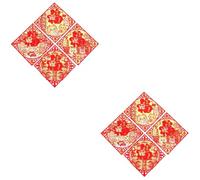 Didiseaon 2 Ensembles Autocollant De Fenêtre De Fête du Printemps Autocollant De Porte en Carton Autocollants De Porte De Personnage Fu Décoration De Porte du Nouvel an 4 pièces * 2