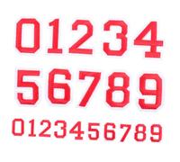 Didiseaon 2 ensembles Autocollants Chiffres Autoadhésifs pour T-shirts et Tenues de Foot Rouge Numéros Thermocollants pour Vêtements Sacs et Casques Personnalisation et Polyvalente