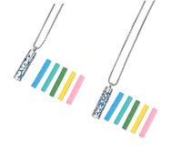 Didiseaon 2 Ensembles Collier D'aromathérapie Parfum Arôme Pour Masculin Bijoux De Corps D'anniversaire Homme Pendentif Cou Décor De Cou Acier Inoxydable