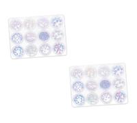 Didiseaon 2 Ensembles Décoration Des Ongles Accessoire De Bricolage D'art D'ongle Décor De Perles Accessoires Ongles Décoration Ongles Fille Ongle Bricolage Parure 12 Boîtes * 2