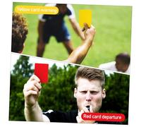 Didiseaon 2 Ensembles Kit Arbitre Football Professionnel Cartes Jaunes Pliables avec Carnet Score et Crayon Portable pour Match et Entraînement