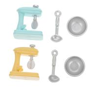 Didiseaon 2 Ensembles Miniature Mixeur Simulé de Accessoires de Cuisine Miniature Décoration Maison de Poupée Sécurisée pour Garçon Fille et Compact Éducatif pour Filles et Garçons