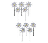 Didiseaon 2 Ensembles Moulin À Vent Anti-Oiseaux Filage Faire des Éoliennes Dehors Epouvantail Oiseaux Epouventaille Oiseaux Moulage Moulin À Oiseaux Plastique Silver 5 Pièces * 2