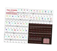 Didiseaon 2 ensembles Stickers Piano Clavier Électronique Colorés Amovibles pour Touches Protection et Apprentissage Facile Set