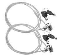 Didiseaon 2 Ensembles Verrou Vol pour Ordinateur Portable Lot de Câbles de Sécurité Clé Design Portable et Rotatif et Durable
