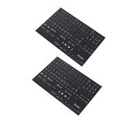 Didiseaon 2 Feuilles Autocollants Clavier Anglais Stickers Remplacement Clavier Ordinateur Portable PC Faciles à Coller sans Résidu Durables pour Bureau et École