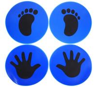 Didiseaon 2 Paires Marqueurs de Position Football, PVC Bleu | Portable et Léger, Usage Extérieur, Sport Collectif, Aide Ludique pour Football, Basketball et Volleyball