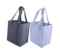 Didiseaon 2 Pièces à vin Rouge Multi-Grille Pochette en Feutre Feutre de Bouteille Sacoche Portable Range Bouteille Pochette de Rangement pour de vin Transporteur de