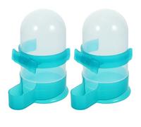 Didiseaon 2 pièces Abreuvoir Oiseaux Automatique Vert Petit Distributeur Eau Plastique Léger Facile à Nettoyer pour Pigeon et Perroquet Usage Intérieur et Extérieur