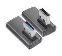 Didiseaon 2 pièces Adaptateur USB à Mâle vers Femelle Connecteur Coudé Double Direction pour Power Bank Ordinateur Transfert Rapide et Extension Compacte