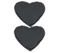 Didiseaon 2 pièces Assiette Dessert Cœur Ardoise Naturelle Lot de Plaques Rustiques pour Salade Fromage et Pizza Plateau de Service Élégant et Chaleur