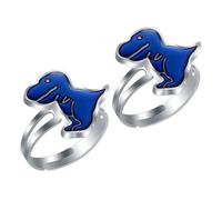 Didiseaon 2 pièces Bague Garçon Fille Change Couleur Dinosaur Mood Ring Alliage Anneau Adorable Garçon Fille Accessoire Décoratif