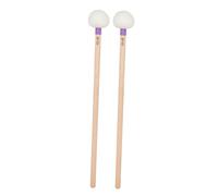 Didiseaon 2 pièces Baguettes de Tambour Feutre avec Poignée Bois pour Instruments à Percussion Accessoire Durable et Pratique pour Caisse Claire et Timbales