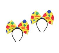 Didiseaon 2 Pièces Bandeau de Clown à Grand Nœud, Serrage-tête Oreilles | Peluche et Tissu, Taille Unique, Style Exagéré, pour Cosplay et Scène, Femmes et Artistes