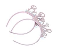 Didiseaon 2 Pièces Bandeau de Mariée Chic en Tissu et Plastique, Ajustable et Léger pour Femmes, pour Célébrations et Enterrements de Vie de Jeune Fille