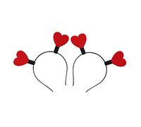 Didiseaon 2 Pièces Bandeau Saint Valentin Cerceaux Accessoires De Cheveux D'anniversaire Accessoires De Cheveux De Mariage Pour Femmes Cœur Coup De Coeur Farces Bandeaux Plastique Black