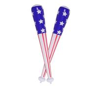 Didiseaon 2 pièces Batte de Baseball Gonflable PVC Robuste avec Drapeau Américain Gonflable pour Fête Anniversaire et Carnaval Décoration Festive pour Jeux et Encouragements