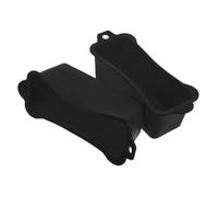 Didiseaon 2 pièces Boîte de Récupération Dhuile Silicone Doublure Réutilisable pour Bac à Égouttement Accessoire de Graisse pour Camping Compatible Noir