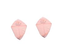 Didiseaon 2 Pièces bonnet couronne cheveux secs les serviettes envelopper poil bonnet de scrunchie headband chapeau de séchage des cheveux serviettes sèche-cheveux femme molleton rose
