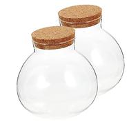 Didiseaon 2 Pièces Bouteille éco Bouteille en liège Bouteille décorative Terrarium végétal Globe Plantes succulentes Terrarium de Table bac à Mousse conteneur de Paysage de Mousse Un Verre