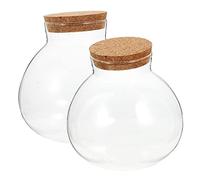 Didiseaon 2 Pièces Bouteille Éco Terrarium De Table Terrarium Végétal Globe Micro Bouteille De Jardinière Paysagère Plante Succulente Plantes Succulentes Pot De Terrarium Plantation Liège